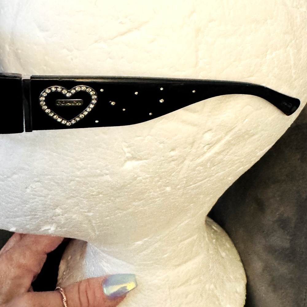 COACH (S473A) BLAIR BLACK RHINESTONE LOGO SUNGLASSES - Picture 3 of 15